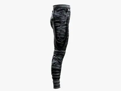 Tactical Military Pants Low-poly 3D model