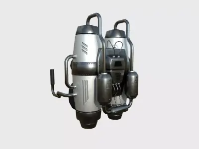 Jetpack A09 Steel - SciFi Character Design Low-poly 3D model
