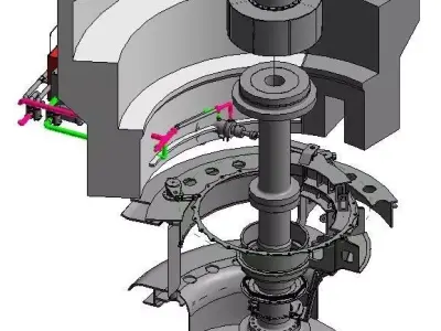 Details of embeddment for a 6m Dia Kaplan Turbine 3D model