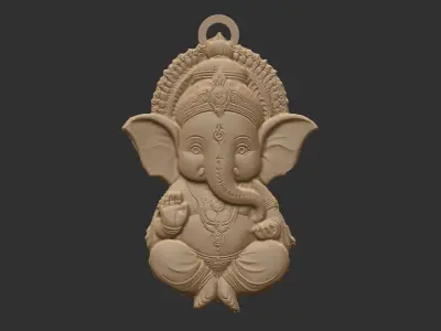  god ganesha pentant 3D print model