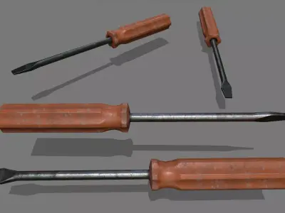 screwdriver Low-poly 3D model 31