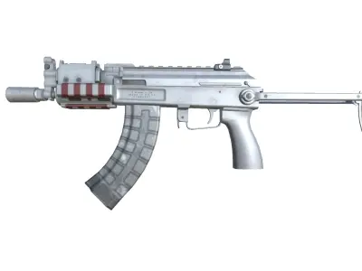 42-Crotzni-gun model 3d game ready model  Low-poly 3D model
