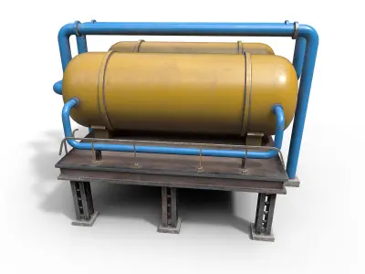 Industrial tanks Low-poly 3D model purchase
