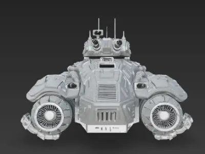 3D Printable Iron Oath Spearhead Heavy Hover Tank 3D model