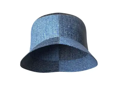 Denim Bucket Hat 3D model