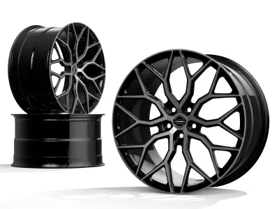 Vossen HF-2 wheels 3D model