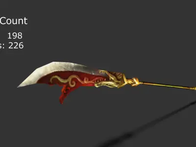 Stylized Fantasy RPG Weapon Pack  Low-poly 3D model
