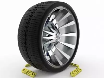 ORTAS CAR WHEEL RIM 74 GAME READY WHEEL RIM TIRE 3D model