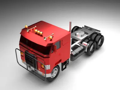 Flat Nose Truck 3D model