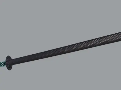 Neon lighted katana Low-poly 3D model