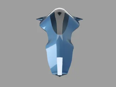 Spaceship Scifi Low-poly 3D model
