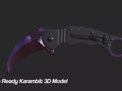 Low Poly Game-Ready Realistic Karambit Low-poly 3D model
