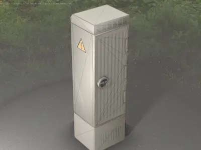 Electrical Distribution Cabinet 167 Low-poly 3D model