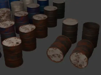   barrels pack 3D model