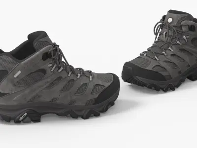  Hiking Boots Mid Cut Waterproof Gray 