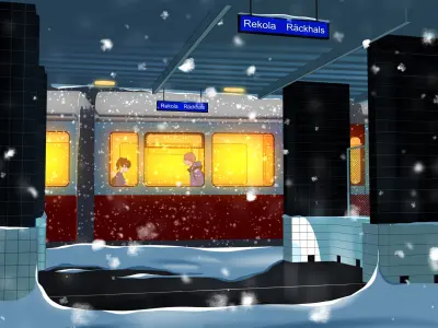 Old SM-2 Anime Train  Low-poly 3D model