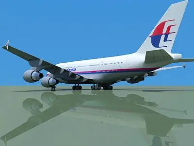 Malaysia Airlines Airbus A380 3D model purchase