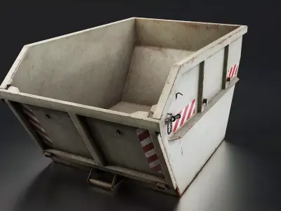 Industrial Dumpster Container 3D Model Low-poly 3D model