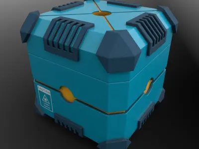 Sci-Fi Animated Lootbox Type3 Low-poly 3D model