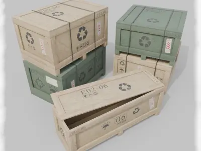  Customizable Wooden Crate Trio - Compact Set 