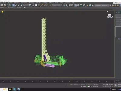 Drill Rig Mining DMH Simplified Low-poly 3D model