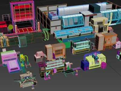 Machines industry 3D 3D model