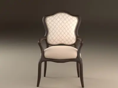 Antique Victorian Chair Low-poly 3D model