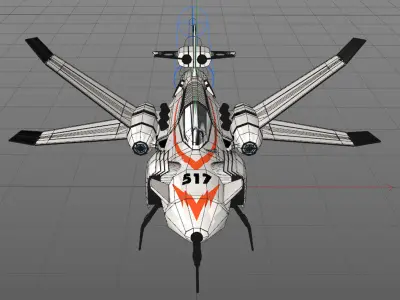 The Shark Rider 2 Flash Jet 517   3D model