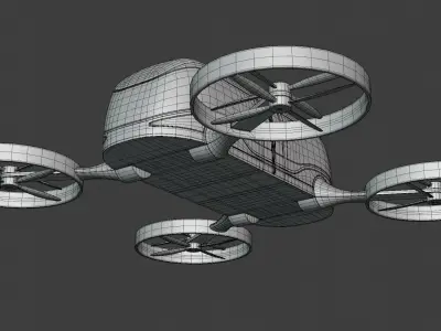 Future hover bus 2023 3D model