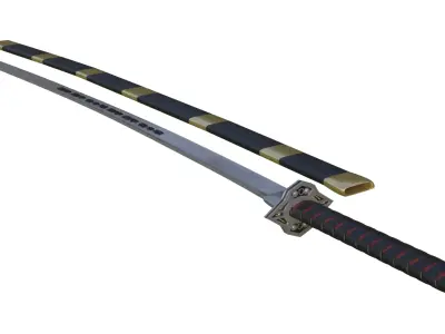 Katana Samurai Katana Ninja Katana Sword War Battle Sword  3D model
