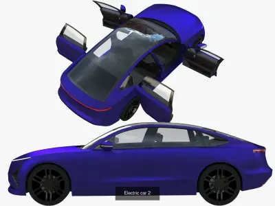 Electric cars 3D Model Pack