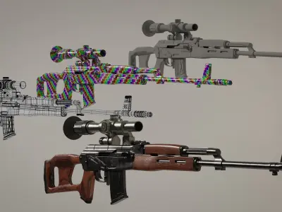 Kalashnikov  Ak-47 PSL-54-C 3D model