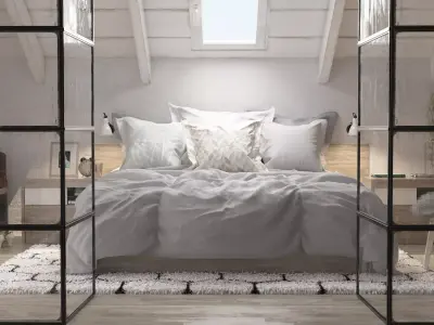Industrial Bedroom OCTANE RENDER 3D model