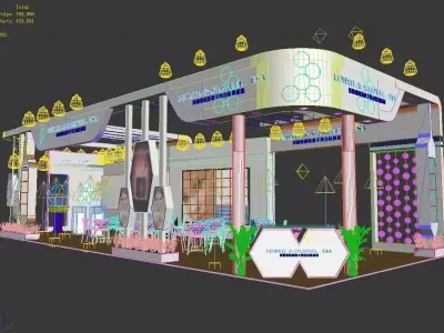 Exhibition - Area - 6X15-3DMAX2009-015 3D model