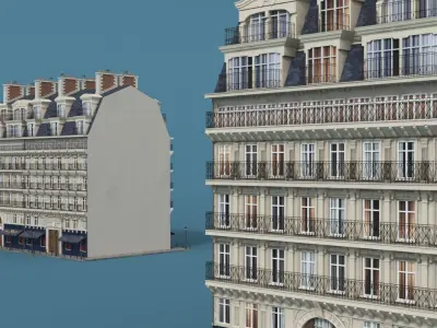 Parisian Street 3D model
