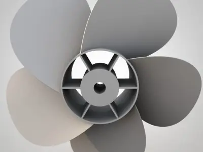 Propeller 3D model Polygon mesh