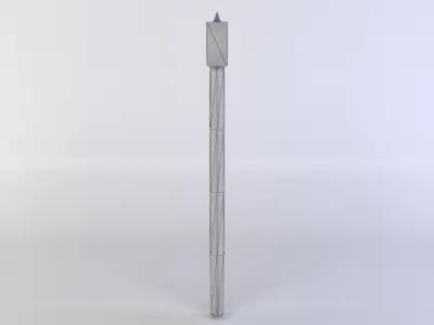 Axe with wooden handle Low-poly 3D model