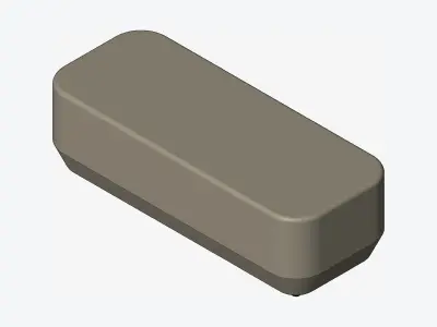 Seat - Ottoman - Simplicity - Rectangle Low-poly 3D model