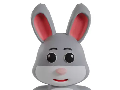 3D model of a cartoon rabbit 3D model