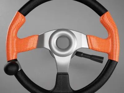 Steering Wheel highpoly 3D model