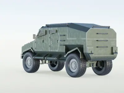 Military Defence Car Project 3d Model with PBR texture Free 3D model