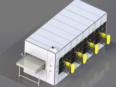 INDUSTRIAL WOOL DRYER 3D model