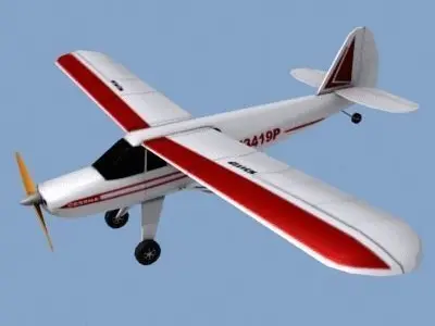 Plane1 airplane flying on sky 3D model