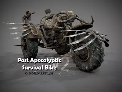 Post Apocalyptic Survival Bike v2 3D model