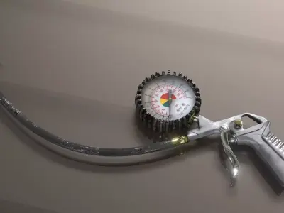 Compressor Extension for inflating tires Low-poly 3D model