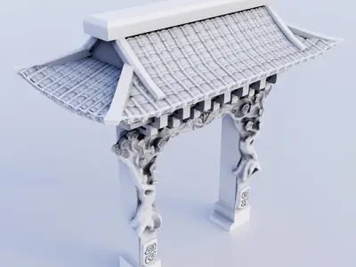 ancient arch Free low-poly 3D model
