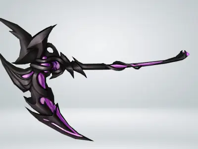 Futuristic Scythe Low-poly 3D model order