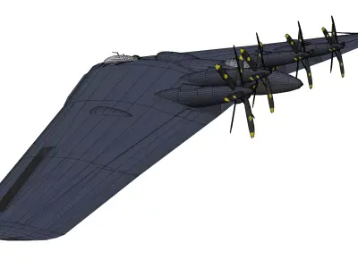 Northrop XB-35 Low-poly 3D model