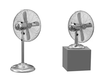 Pedestal Fan and Table fan 3D model