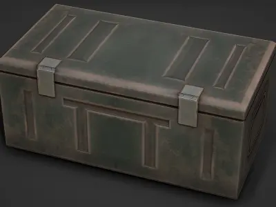 Ammo Crate 03 Low Poly Mobile Ready Low-poly 3D model